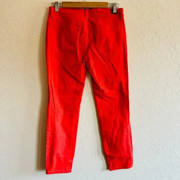 BDC | Frazier mid rise bright coral crops - Picture 4 of 5